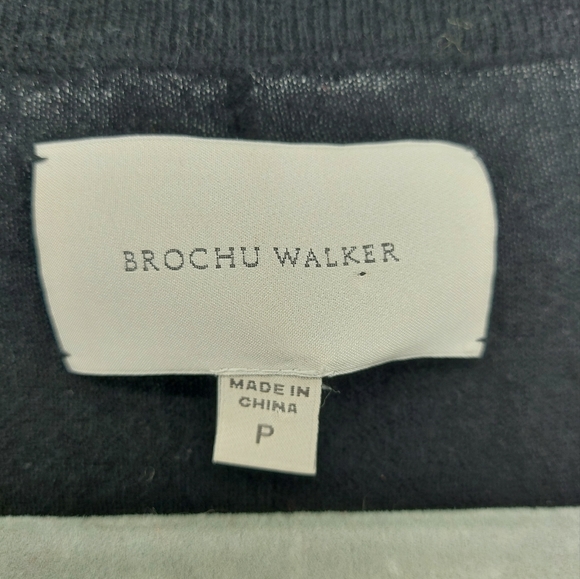 Brochu Walker Black Wool Cashmere Cardigan with side zip details Blaxk Small - Picture 3 of 7